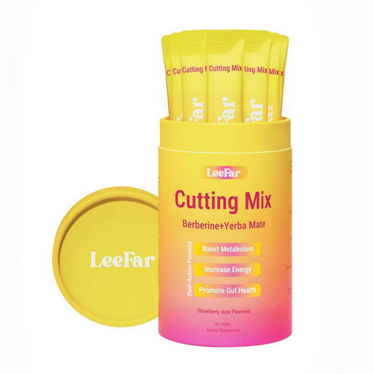 Cutting Drink Mix - Berberine, 5-HTP & Yerba Mate for Satiety Signaling, Metabolism & Gut Health - Strawberry Açaí Flavored, 30 Count